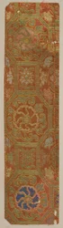 Brokad, siden. Ett prov, Edo-perioden, 1615-1868.