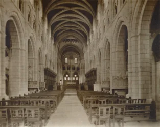 Buckfast Abbey Church, interiör, sent 1800-tidigt 1900-tal