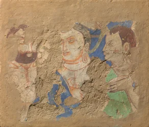 Buddha med två lärjungar, ca. 6-7-talet.
