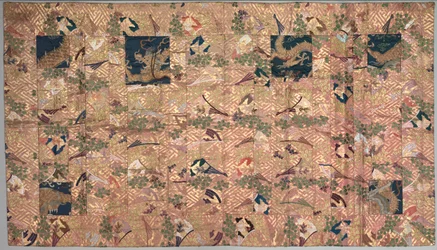 Buddhistisk prästdräkt och skärp, 1800-tal.