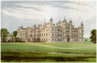 Burghley House, Lincolnshire, hem för markisen av Exeter, c1880