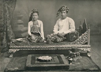 Burmesisk prins och prinsessa, 1900.