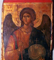 Bysantinsk ikon av ärkeängeln Mikael, 1300-talet