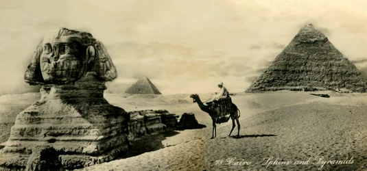 Kairo - Sfinxen och pyramiderna, c1918-c1939.
