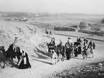 Kameltur, Giza, Egypten, c1920-c1930s