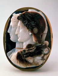 Cameo Gonzaga Cameo med kung Ptolemaios II av Egypten och hans hustru Arsinoe I, 300-talet f.Kr.