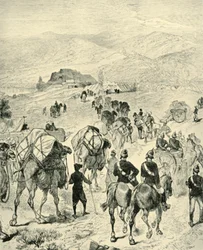 General Roberts läger vid Thal vid Kuramfloden, 1901.
