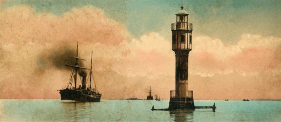 Suez-kanalen. De bittra sjöarna - Norra fyren, c1918-c1939.