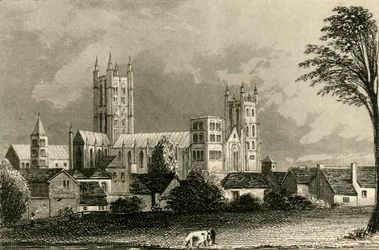 Canterbury Cathedral, Kent, c1845.