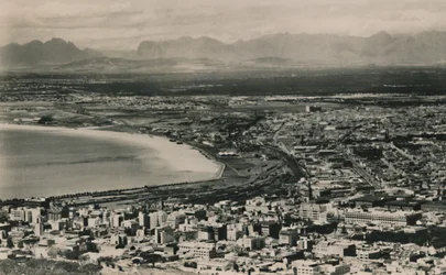 Kapstaden - Table Bay med Stellenbosch och Hottentots Holland Mountains, Sydafrika.
