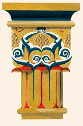Columns huvudstad, Court of Fishpond, 1907.