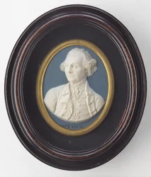 Kapten James Cook Wedgwood porträttmedaljong, ca 1776