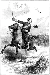 Kapten Northrop ledde attacken vid Knoxville, Tennessee, amerikanska inbördeskriget, 1863 c1880