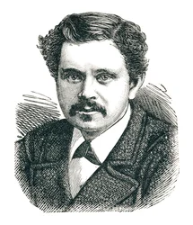Kapten Paul Boyton, 1848-1924, uppfinnare av immersionsdräkten, 1893