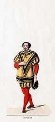 Capucius, kostymdesign för Shakespeares pjäs, Henry VIII, 1800-talet