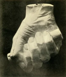 Rollbesättning av Lincolns högra hand, 1860, 1930.