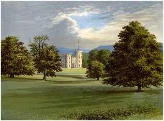 Castle Forbes, Aberdeenshire, Skottland, hem för Lord Forbes, c1880