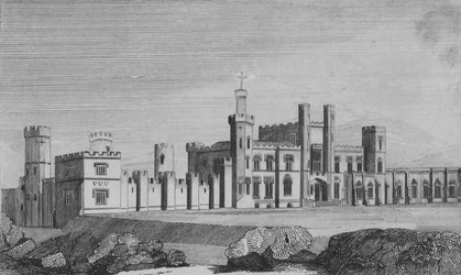 Castle Freke, säte för John Evans Freke, Lord Carbery, c1820