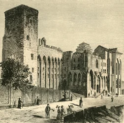 Påvarnas slott, Avignon, 1890.