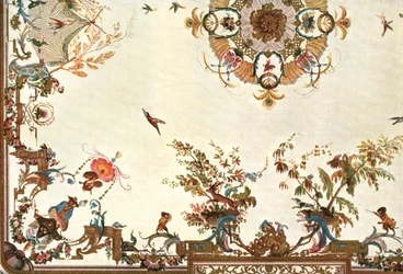 Tak i Grande Singerie, Château de Chantilly, Frankrike, 1928.