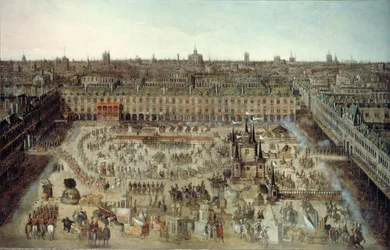 Firande av bröllopskontraktet mellan Ludvig XIII och Anne av Österrike..., 1612.