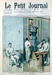 Cell och bibliotek vid fängelset i Fresnes, 1907
