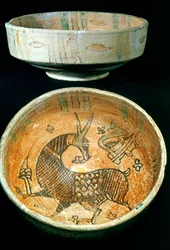 Keramiska skålar, Kairouan, Tunisien, 1000-talet