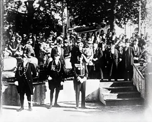 Ceremoni med dignitärer och tjänstemän, c1914-c1918