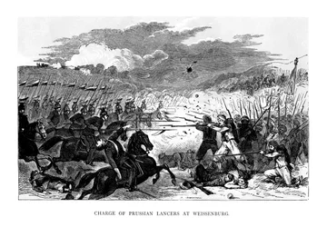 Anklagelse för de preussiska lanserarna i Weissenburg, 1870, 1875