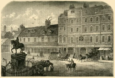 Charing Cross från Northumberland House 1750, 1881.