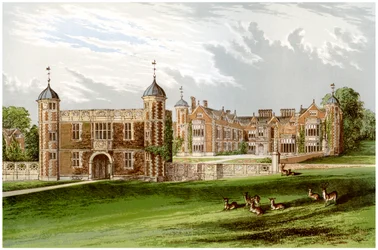 Charlecote Park, Warwickshire, hem för familjen Lucy, c1880