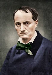 Charles Baudelaire, inflytelserik fransk poet, kritiker och översättare, mitten av 1800-talet.