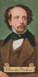 Charles Dickens, hämtat från en serie cigarettkort, 1935