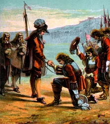 Karl II och general Monck, c1660, c1850