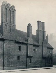 Charterhouse. Wash-house Court, Exteriör, West Front, 1925