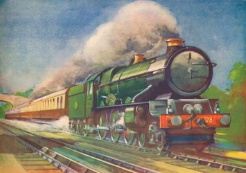 Cheltenham Flyer, G.W.R., hämtar vatten vid Goring, 1940