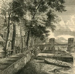Cheyne Walk och Cadogan Pier, c1876.
