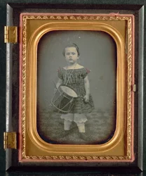 Barn med trumma, 1850-tal.