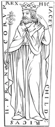 Childeric II c653-675, 1100-talet 1849