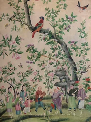 Kinesiskt handmålat tapet, 1928