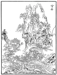 Kinesiskt landskap, 1400-talet 1886