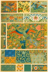 Kinesisk målning, vävning, broderi och cloisonné, 1898.