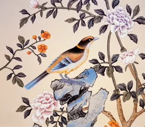 Chinoiserie tapeter, Marble Hill House, Twickenham, Richmond-upon-Thames, London, c2007