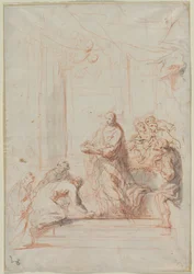 Kristus administrerar värden, 1700-talet.