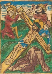 Kristus spikad på korset, ca. 1490.