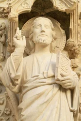 Kristus. Stefansdomen, Bourges, Frankrike