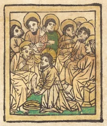 Kristus tvättar apostlarnas fötter, ca. 1490.