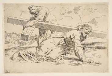 Kristus bär korset på ryggen, kopia efter Cantarini, ca. 1637-1639 eller senare.