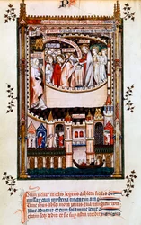 Kristus ger nattvarden till St Denis, 1317