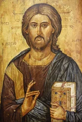 Kristus pantokrator målning Madrid Spanien